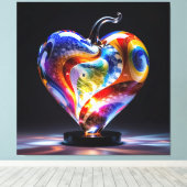 Elegantes Glasdesign Kunst in ihrer klarsten Form Leinwanddruck (Insitu (Holzboden))