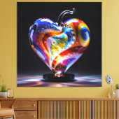 Elegantes Glasdesign Kunst in ihrer klarsten Form Leinwanddruck (Insitu (Wohnzimmer))