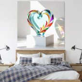 Elegantes Glasdesign Kunst in ihrer klarsten Form Leinwanddruck (Insitu (Schlafzimmer))