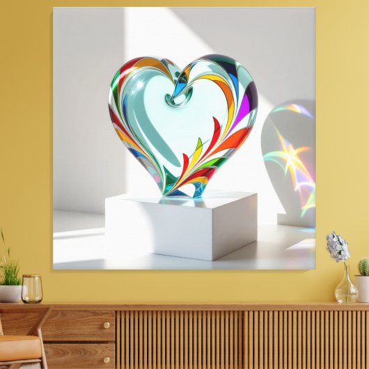 Elegantes Glasdesign Kunst in ihrer klarsten Form Leinwanddruck (Insitu (Wohnzimmer))