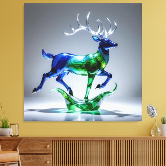 Elegantes Glasdesign Kunst in ihrer klarsten Form Leinwanddruck (Insitu (Wohnzimmer))