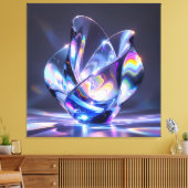 Elegantes Glasdesign Kunst in ihrer klarsten Form Leinwanddruck (Insitu (Wohnzimmer))