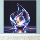 Elegantes Glasdesign Kunst in ihrer klarsten Form Leinwanddruck (Insitu (Holzboden))