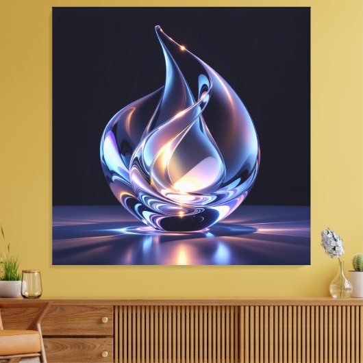 Elegantes Glasdesign Kunst in ihrer klarsten Form Leinwanddruck (Insitu (Wohnzimmer))