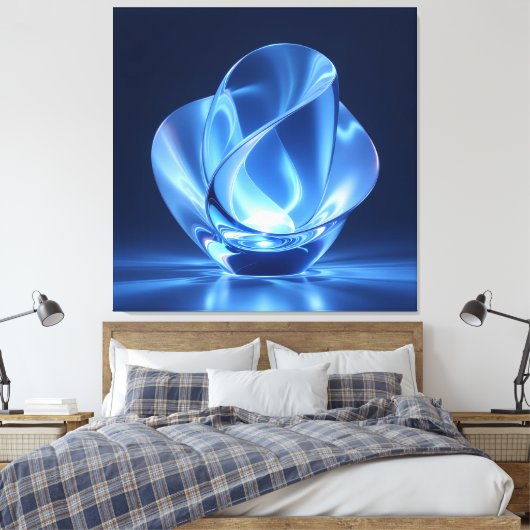 Elegantes Glasdesign Kunst in ihrer klarsten Form Leinwanddruck (Insitu (Schlafzimmer))