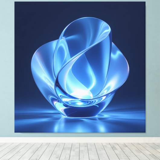 Elegantes Glasdesign Kunst in ihrer klarsten Form Leinwanddruck (Insitu (Holzboden))