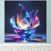 Elegantes Glasdesign Kunst in ihrer klarsten Form Leinwanddruck (Insitu (Holzboden))