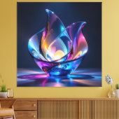 Elegantes Glasdesign Kunst in ihrer klarsten Form Leinwanddruck (Insitu (Wohnzimmer))