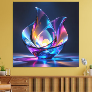 Elegantes Glasdesign Kunst in ihrer klarsten Form Leinwanddruck