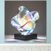 Elegantes Glasdesign Kunst in ihrer klarsten Form Leinwanddruck (Insitu (Holzboden))