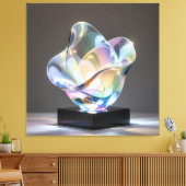 Elegantes Glasdesign Kunst in ihrer klarsten Form Leinwanddruck (Insitu (Wohnzimmer))