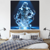 Elegantes Glasdesign Kunst in ihrer klarsten Form Leinwanddruck (Insitu (Schlafzimmer))