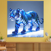 Elegantes Glasdesign Kunst in ihrer klarsten Form Leinwanddruck (Insitu (Wohnzimmer))