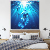 Elegantes Glasdesign Kunst in ihrer klarsten Form Leinwanddruck (Insitu (Schlafzimmer))