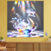 Elegantes Glasdesign Kunst in ihrer klarsten Form Leinwanddruck (Insitu (Wohnzimmer))