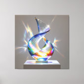 Elegantes Glasdesign Kunst in ihrer klarsten Form Leinwanddruck (Vorderseite)
