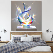 Elegantes Glasdesign Kunst in ihrer klarsten Form Leinwanddruck (Insitu (Schlafzimmer))