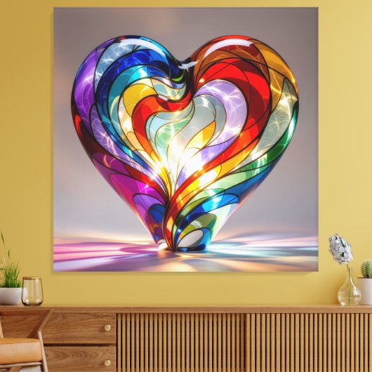 Elegantes Glasdesign Kunst in ihrer klarsten Form Leinwanddruck (Insitu (Wohnzimmer))