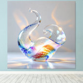 Elegantes Glasdesign Kunst in ihrer klarsten Form Leinwanddruck (Insitu (Holzboden))