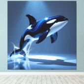 Elegantes Glasdesign Kunst in ihrer klarsten Form Leinwanddruck (Insitu (Holzboden))