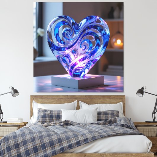 Elegantes Glasdesign Kunst in ihrer klarsten Form Leinwanddruck (Insitu (Schlafzimmer))