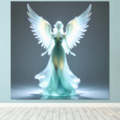 Elegantes Glasdesign Kunst in ihrer klarsten Form Leinwanddruck (Insitu (Holzboden))