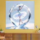 Elegantes Glasdesign Kunst in ihrer klarsten Form Leinwanddruck (Insitu (Wohnzimmer))