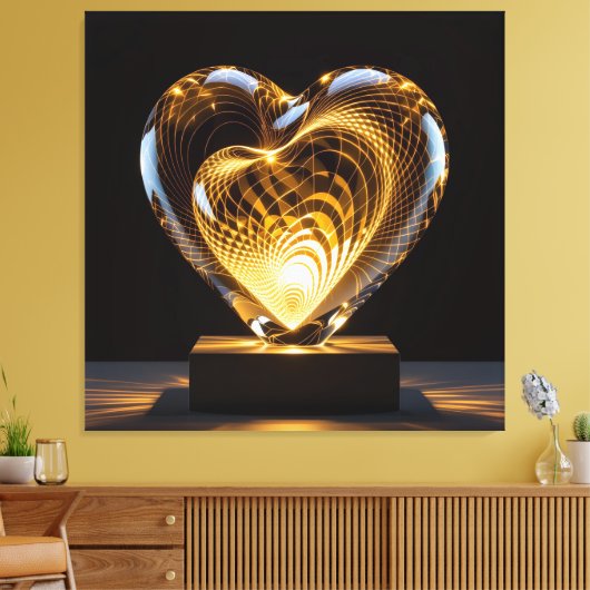 Elegantes Glasdesign Kunst in ihrer klarsten Form Leinwanddruck (Insitu (Wohnzimmer))