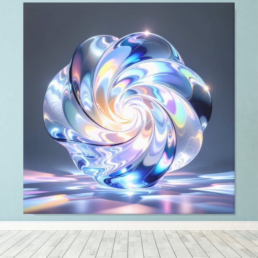 Elegantes Glasdesign Kunst in ihrer klarsten Form Leinwanddruck (Insitu (Holzboden))