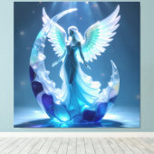 Elegantes Glasdesign Kunst in ihrer klarsten Form Leinwanddruck (Insitu (Holzboden))