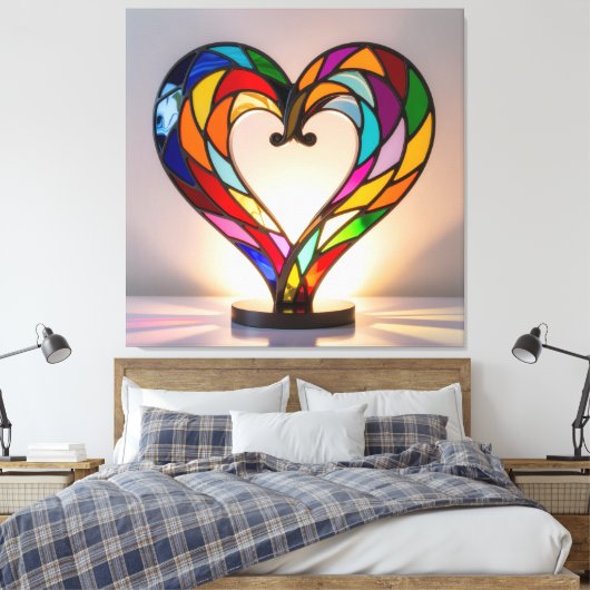 Elegantes Glasdesign Kunst in ihrer klarsten Form Leinwanddruck (Insitu (Schlafzimmer))