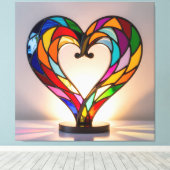 Elegantes Glasdesign Kunst in ihrer klarsten Form Leinwanddruck (Insitu (Holzboden))