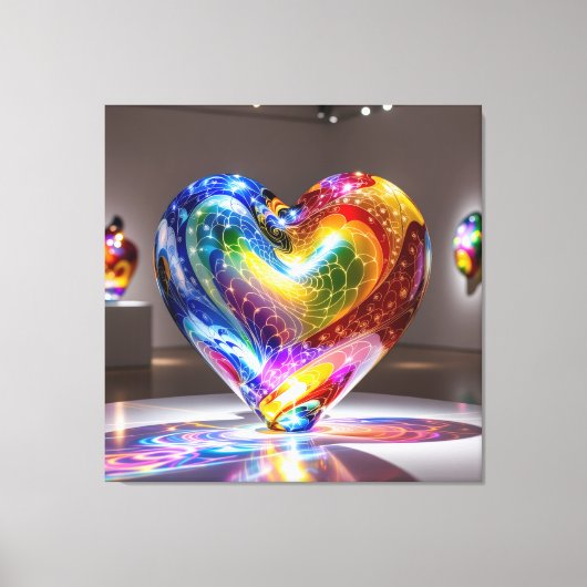 Elegantes Glasdesign Kunst in ihrer klarsten Form Leinwanddruck (Vorderseite)