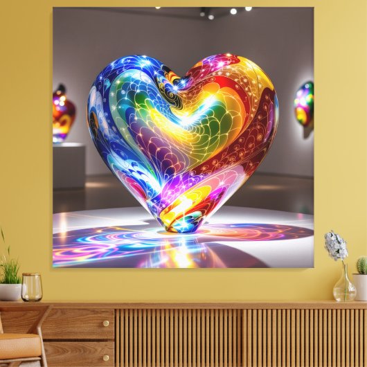 Elegantes Glasdesign Kunst in ihrer klarsten Form Leinwanddruck (Insitu (Wohnzimmer))