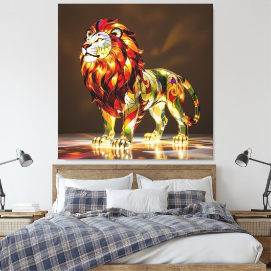 Elegantes Glasdesign Kunst in ihrer klarsten Form Leinwanddruck (Insitu (Schlafzimmer))