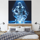 Elegantes Glasdesign Kunst in ihrer klarsten Form Leinwanddruck (Insitu (Schlafzimmer))