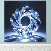 Elegantes Glasdesign Kunst in ihrer klarsten Form Leinwanddruck (Insitu (Holzboden))