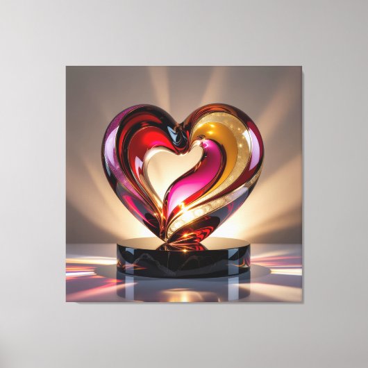 Elegantes Glasdesign Kunst in ihrer klarsten Form Leinwanddruck (Vorderseite)