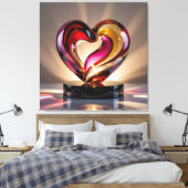 Elegantes Glasdesign Kunst in ihrer klarsten Form Leinwanddruck (Insitu (Schlafzimmer))