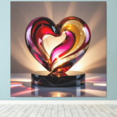 Elegantes Glasdesign Kunst in ihrer klarsten Form Leinwanddruck (Insitu (Holzboden))