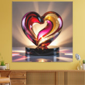 Elegantes Glasdesign Kunst in ihrer klarsten Form Leinwanddruck (Insitu (Wohnzimmer))