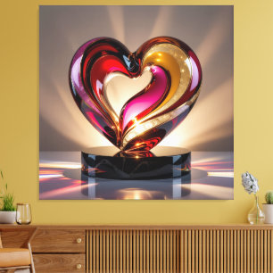 Elegantes Glasdesign Kunst in ihrer klarsten Form Leinwanddruck