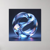 Elegantes Glasdesign Kunst in ihrer klarsten Form Leinwanddruck (Vorderseite)