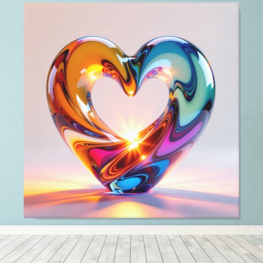 Elegantes Glasdesign Kunst in ihrer klarsten Form Leinwanddruck (Insitu (Holzboden))