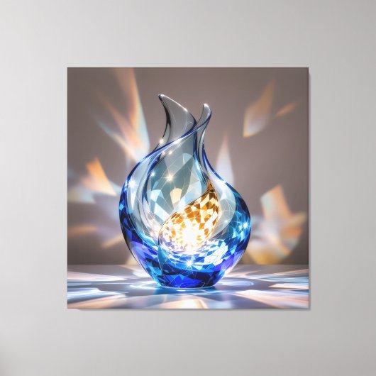 Elegantes Glasdesign Kunst in ihrer klarsten Form Leinwanddruck (Vorderseite)