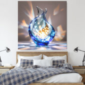 Elegantes Glasdesign Kunst in ihrer klarsten Form Leinwanddruck (Insitu (Schlafzimmer))