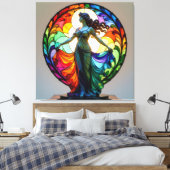 Elegantes Glasdesign Kunst in ihrer klarsten Form Leinwanddruck (Insitu (Schlafzimmer))