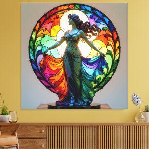 Elegantes Glasdesign Kunst in ihrer klarsten Form Leinwanddruck