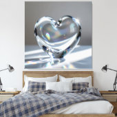 Elegantes Glasdesign Kunst in ihrer klarsten Form Leinwanddruck (Insitu (Schlafzimmer))