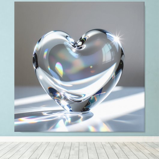 Elegantes Glasdesign Kunst in ihrer klarsten Form Leinwanddruck (Insitu (Holzboden))